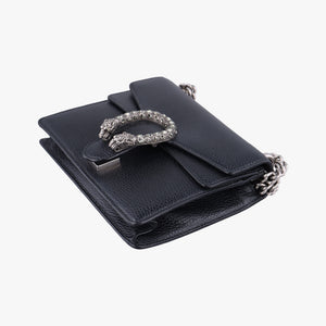 Pre-owned Gucci Dionysus Black Leather 421970 shoulderbag | stylenewstar