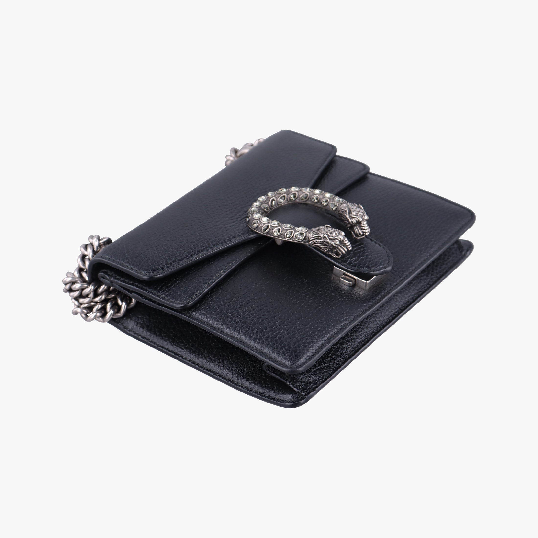 Pre-owned Gucci Dionysus Black Leather 421970 shoulderbag | stylenewstar