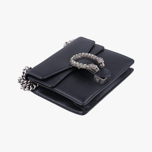 Pre-owned Gucci Dionysus Black Leather 421970 shoulderbag | stylenewstar
