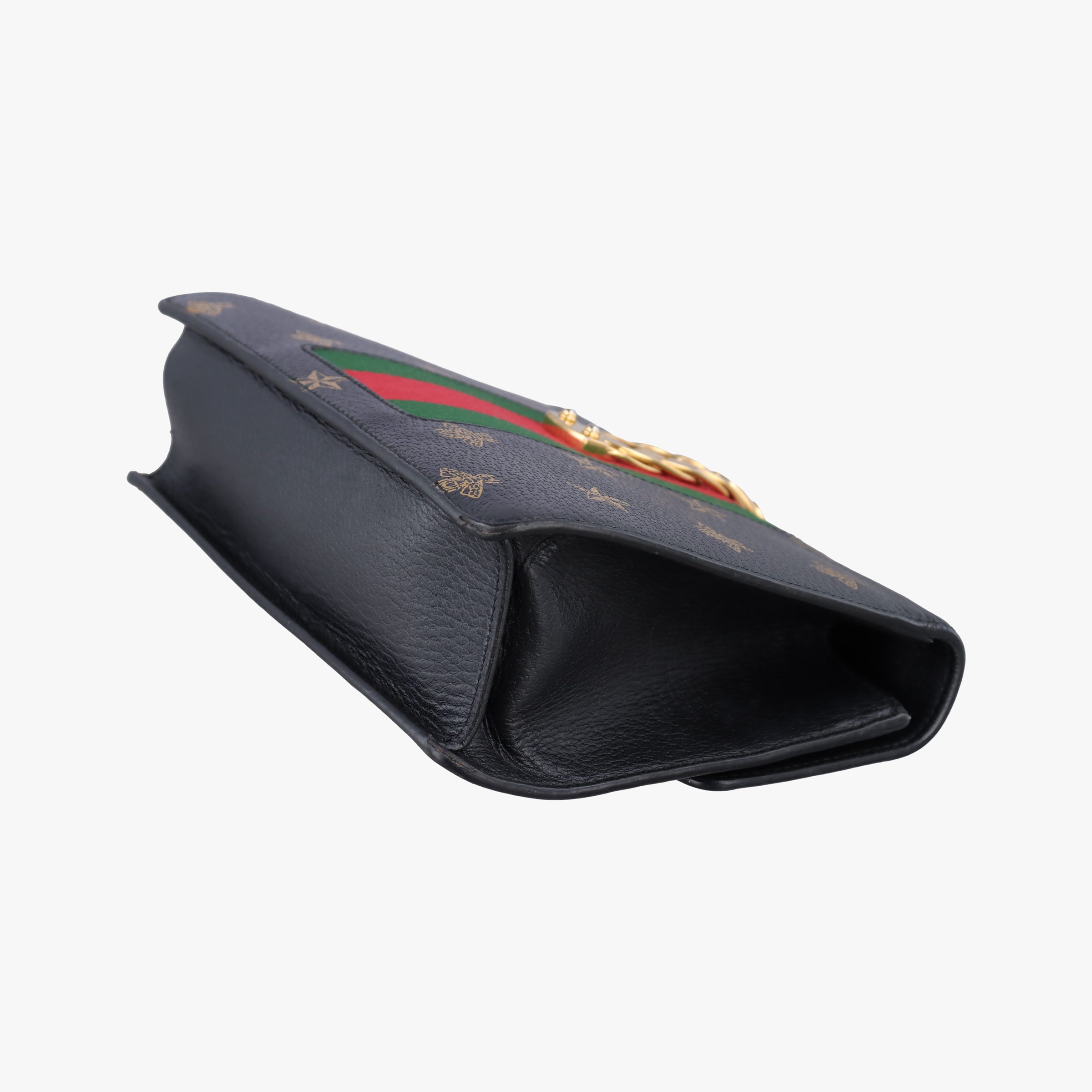 Pre-owned Gucci Sylvie Black×Multicolor Leather 524405 shoulderbag | stylenewstar
