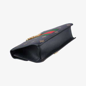 Pre-owned Gucci Sylvie Black×Multicolor Leather 524405 shoulderbag | stylenewstar