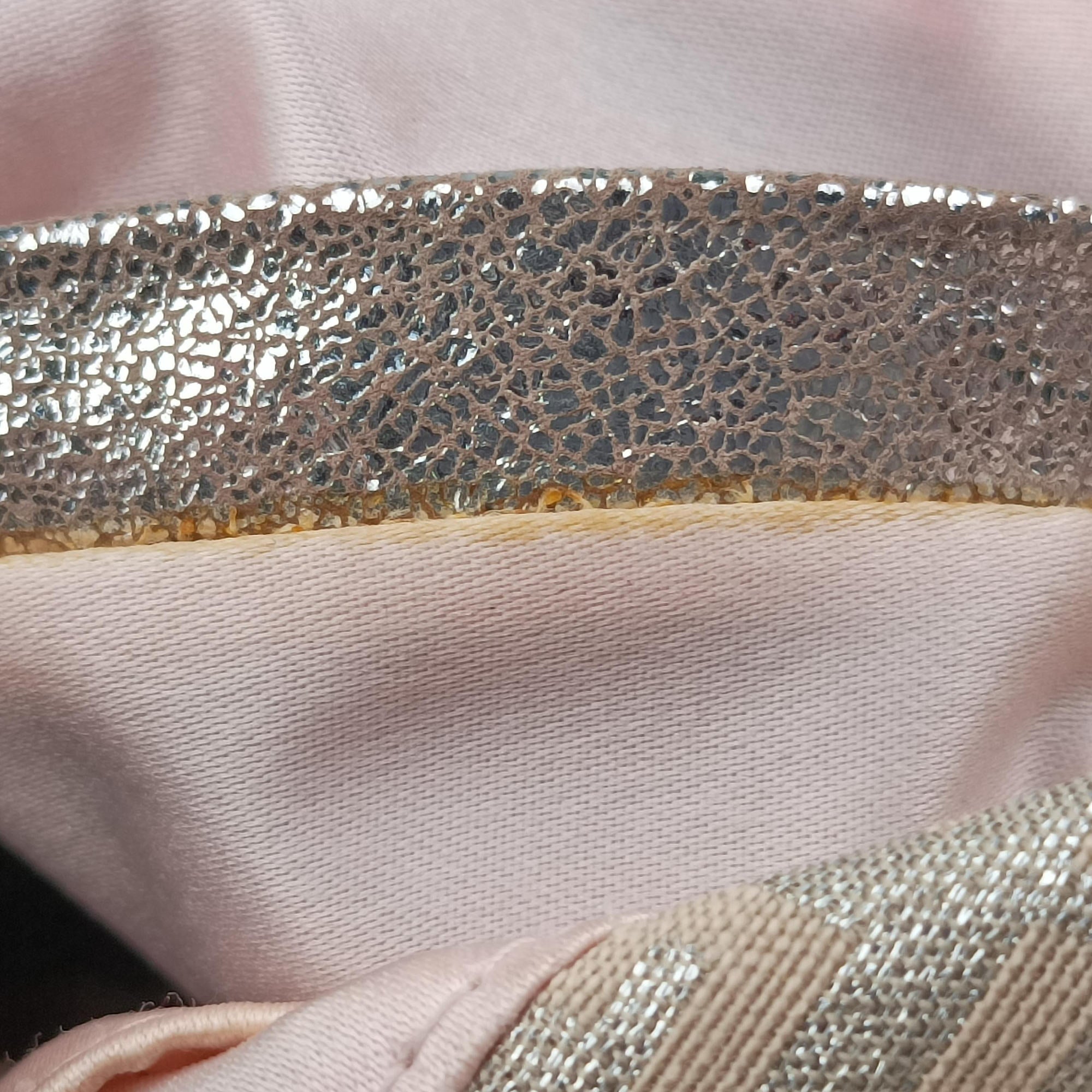 Pre-owned Fendi Baguette Beige × Silver×Pink canvas 8BR180 shoulderbag | stylenewstar