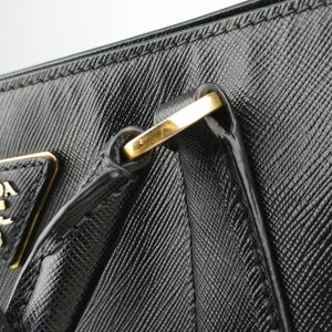 Pre-owned Prada Galleria Black SAFFIANO Leather BN2274 handbag | stylenewstar
