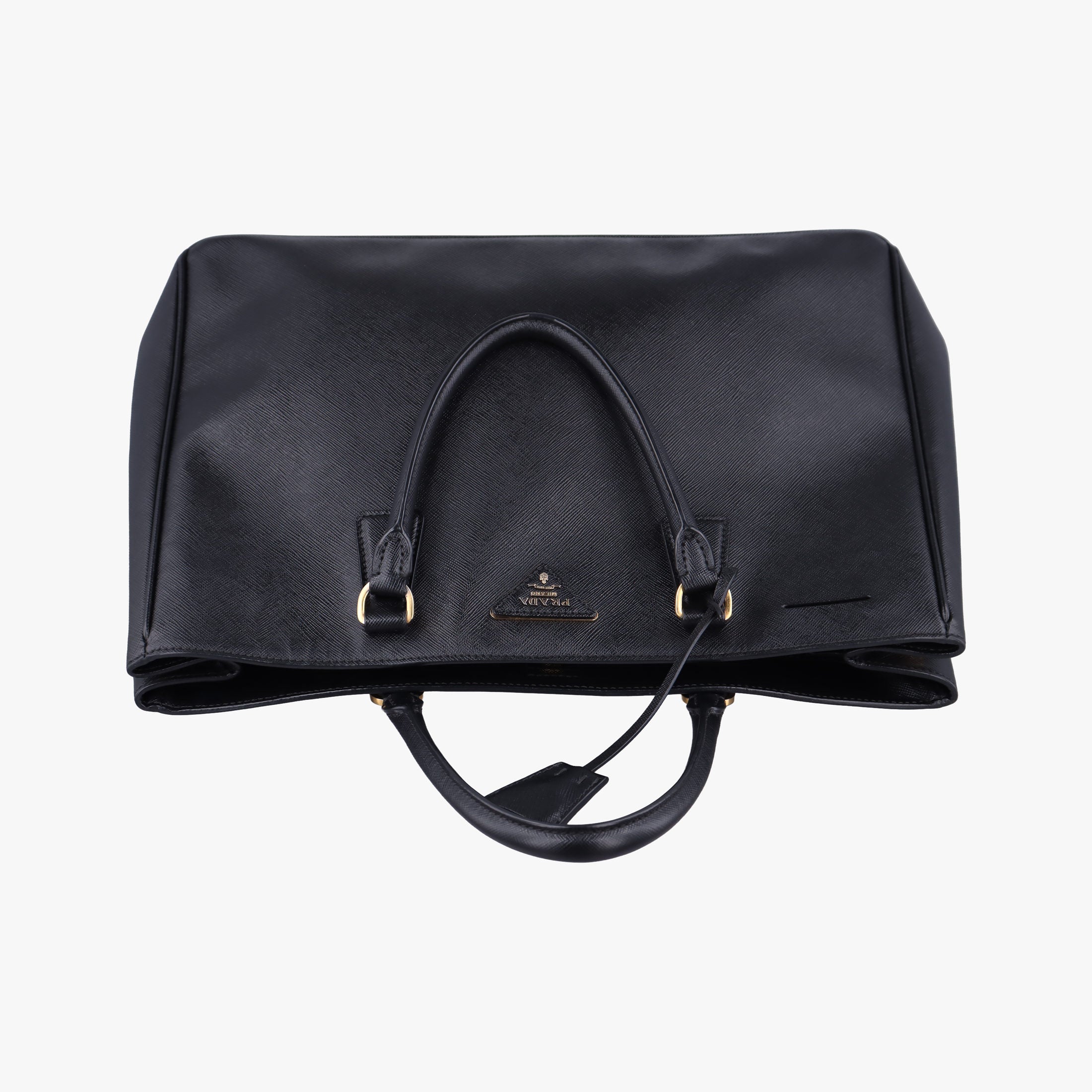 Pre-owned Prada Galleria Black SAFFIANO Leather BN2274 handbag | stylenewstar