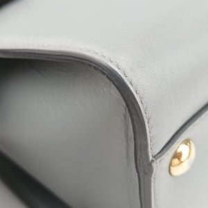 Pre-owned Ferragamo Gancini Juliet Grey leather  handbag | stylenewstar