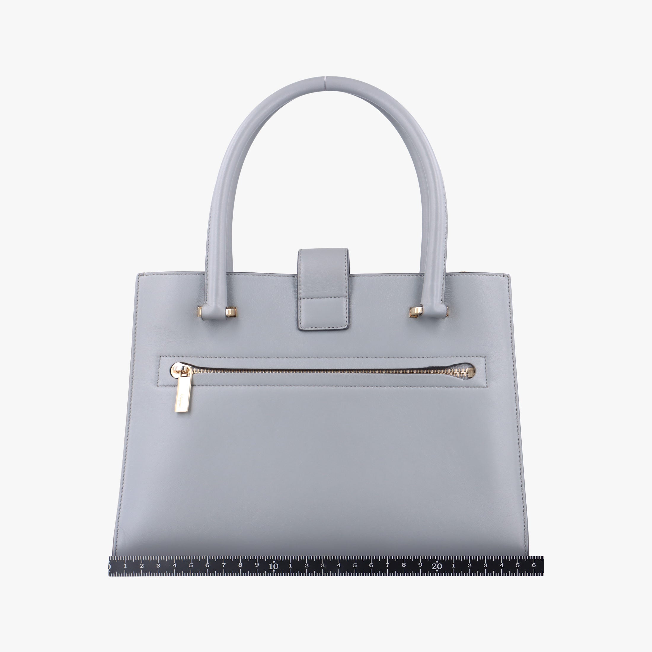 Pre-owned Ferragamo Gancini Juliet Grey leather  handbag | stylenewstar
