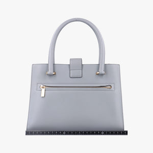 Pre-owned Ferragamo Gancini Juliet Grey leather  handbag | stylenewstar