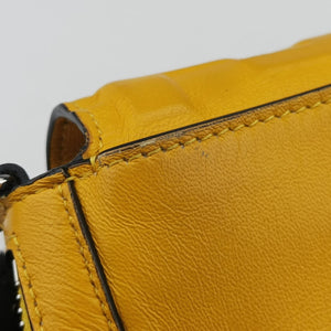 Pre-owned Fendi Flap Expand Yellow Leather 7M0299 shoulderbag | stylenewstar