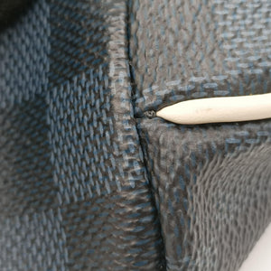 Pre-owned Louis Vuitton Mick PM America's Cup Limited Damier Cobalt × Tri-Color Coated Canvas × Leather N41639 shoulderbag | stylenewstar