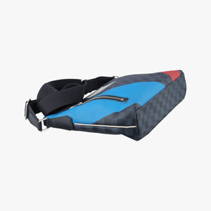 Pre-owned Louis Vuitton Mick PM America's Cup Limited Damier Cobalt × Tri-Color Coated Canvas × Leather N41639 shoulderbag | stylenewstar