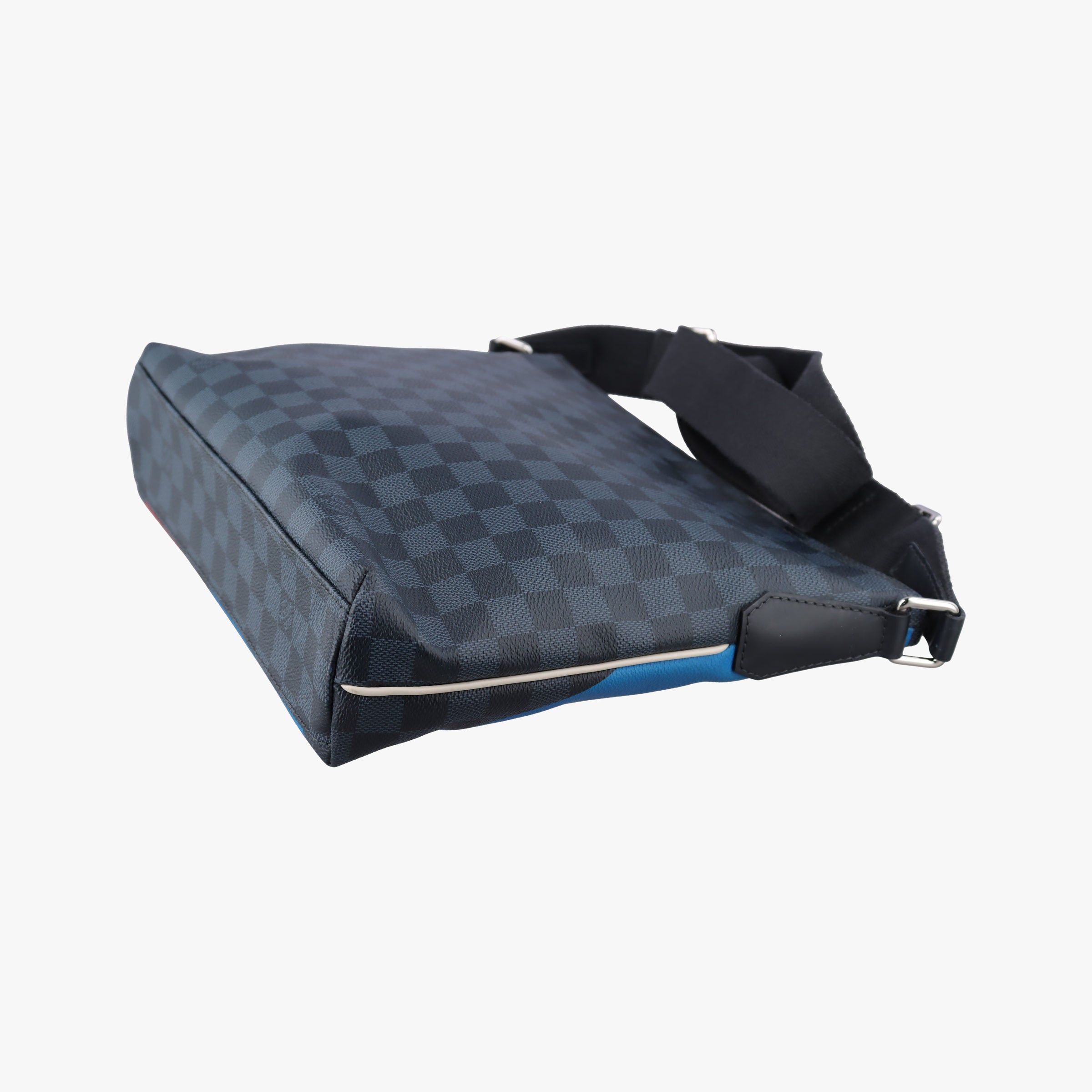 Pre-owned Louis Vuitton Mick PM America's Cup Limited Damier Cobalt × Tri-Color Coated Canvas × Leather N41639 shoulderbag | stylenewstar