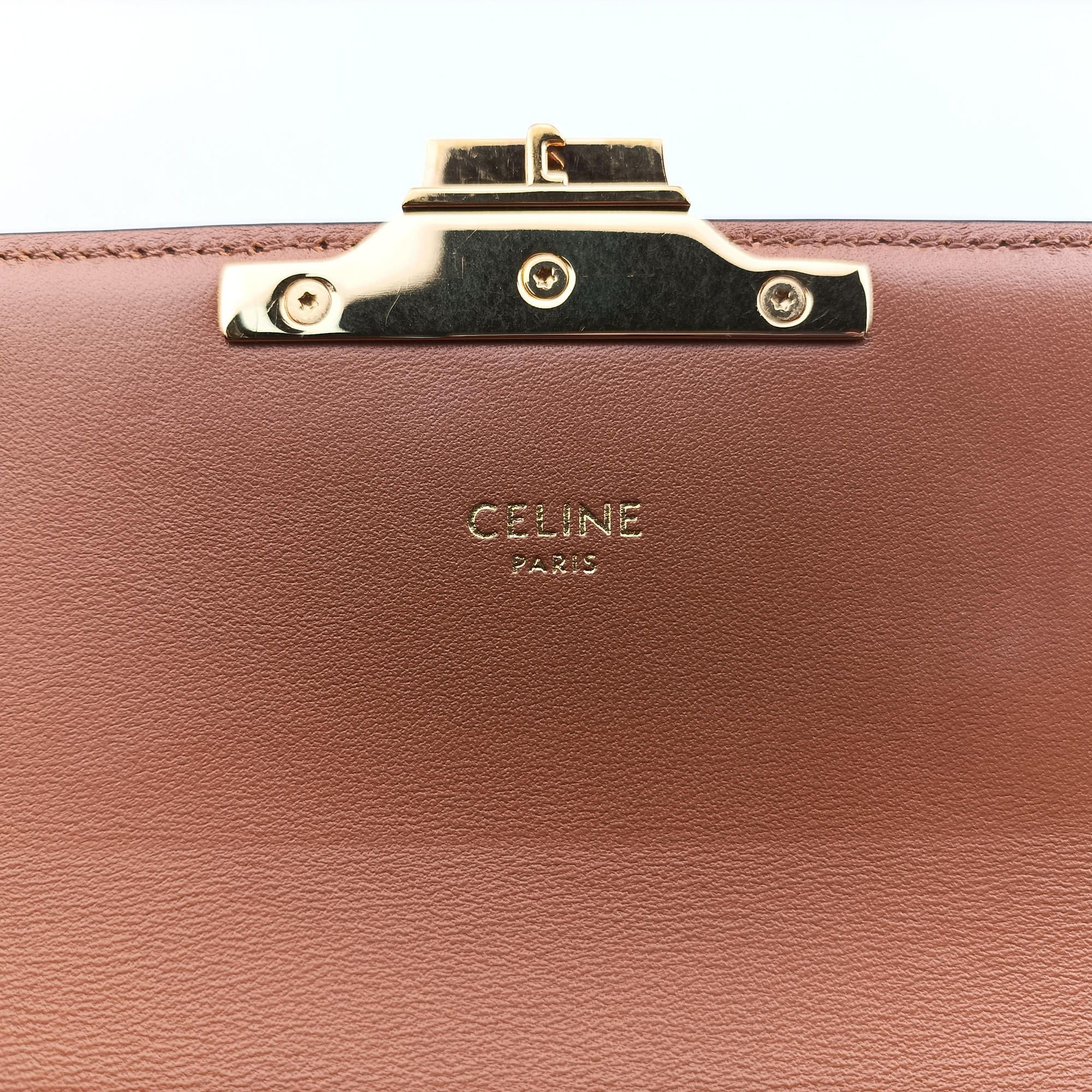 Secondhand Celine TRIOMPHE Brown PVC coated canvas  shoulderbag | stylenewstar