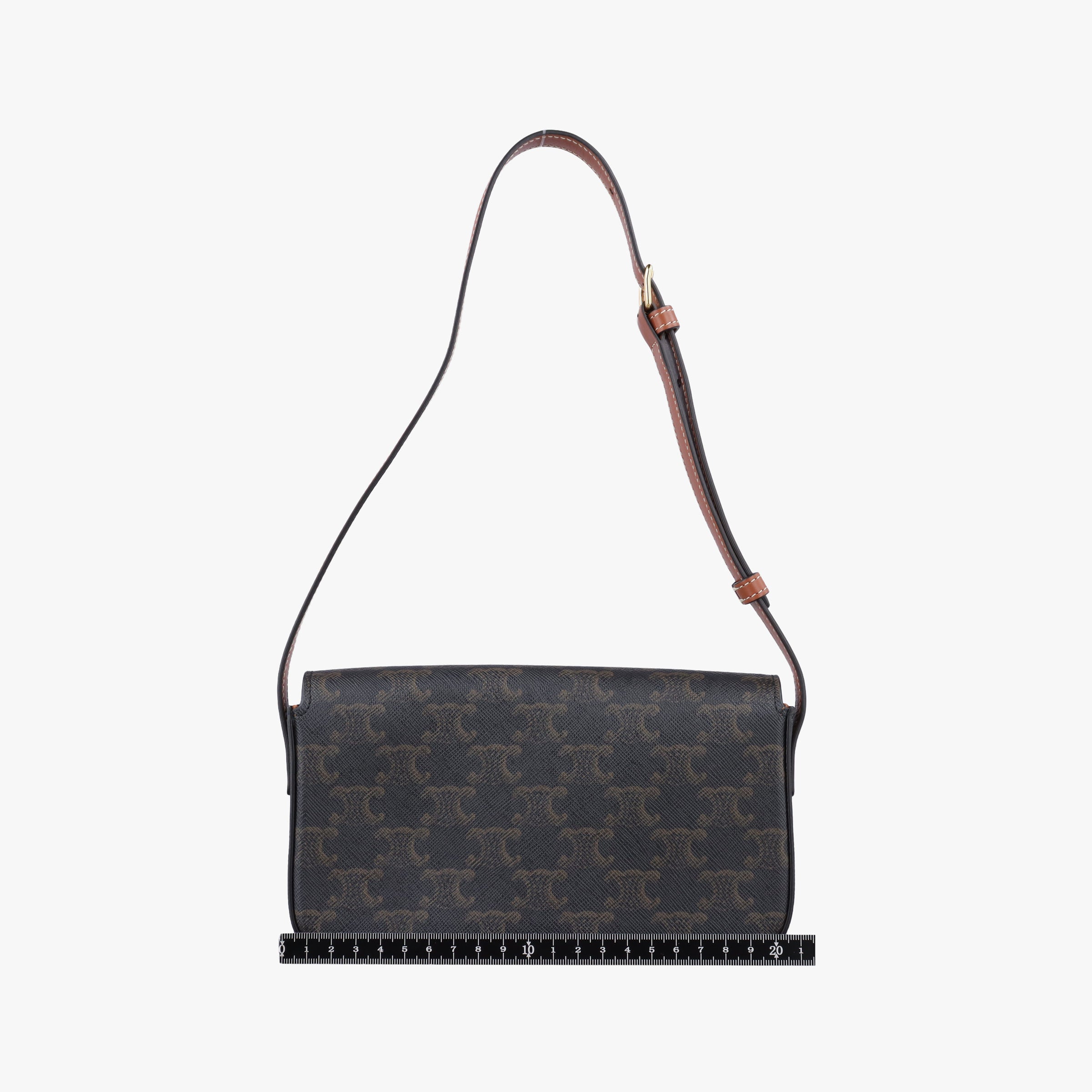 Secondhand Celine TRIOMPHE Brown PVC coated canvas  shoulderbag | stylenewstar