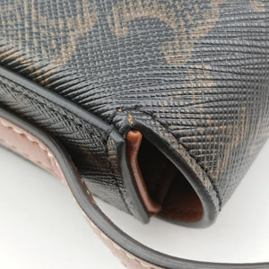 Secondhand Celine TRIOMPHE Brown PVC coated canvas  shoulderbag | stylenewstar