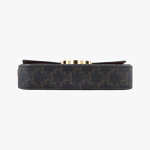 Secondhand Celine TRIOMPHE Brown PVC coated canvas  shoulderbag | stylenewstar