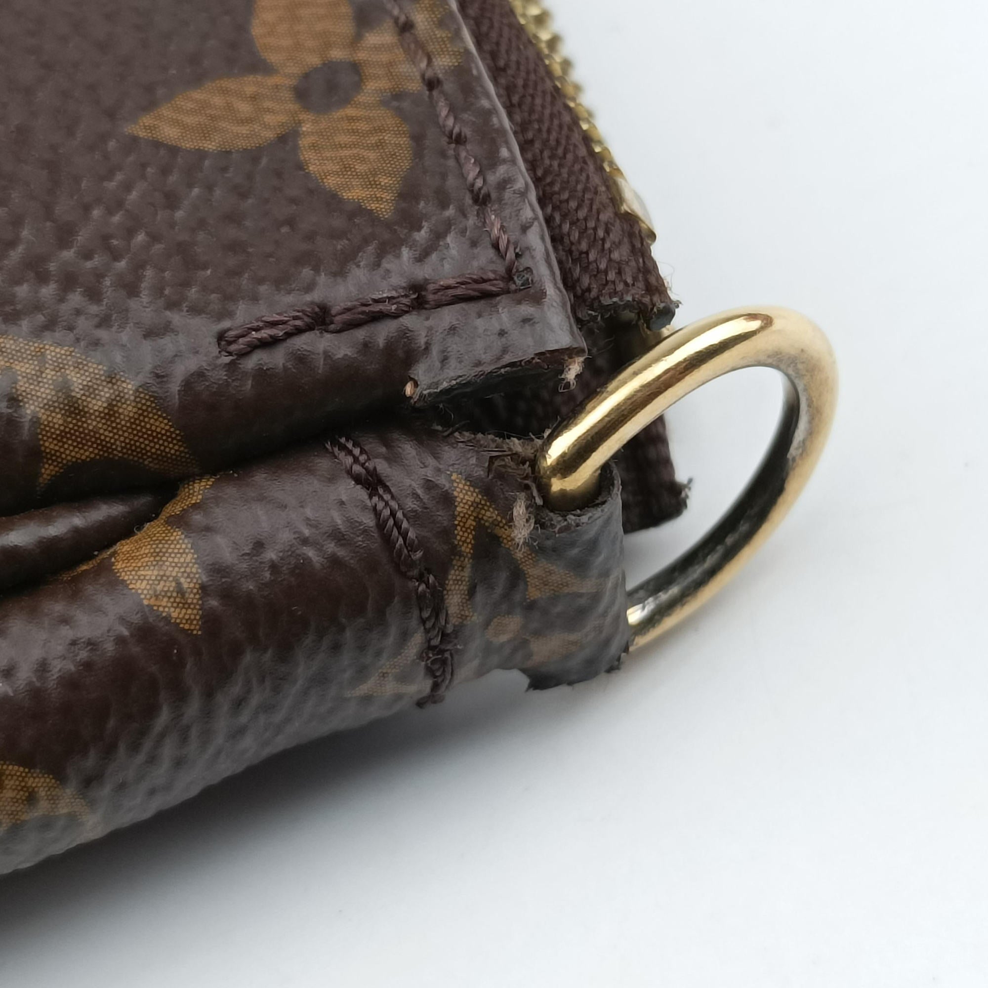 Pre-owned Louis Vuitton MULTI POCHETTE ACCESSOIRES MARRON×ROSE CLAIRE Monogram Canvas M44840 shoulderbag | stylenewstar