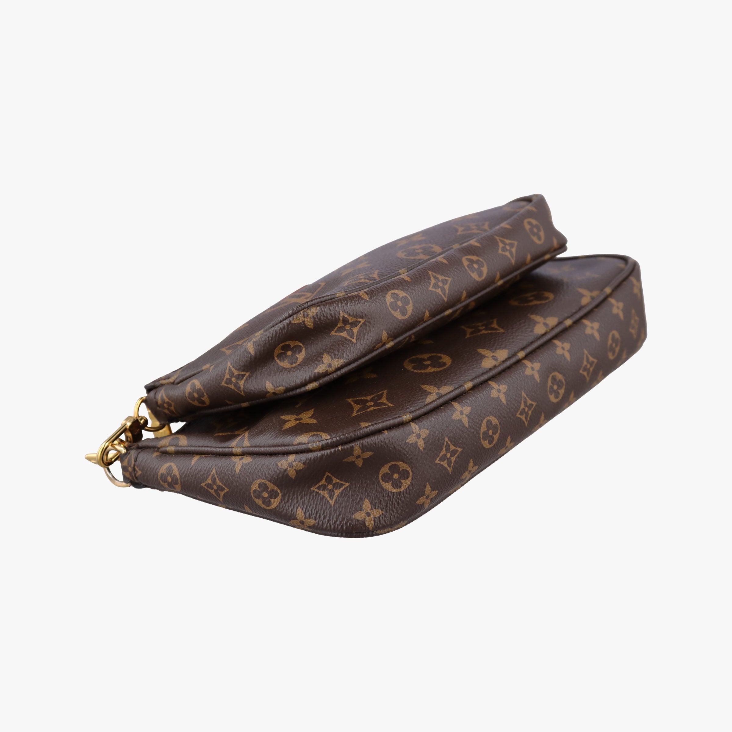 Pre-owned Louis Vuitton MULTI POCHETTE ACCESSOIRES MARRON×ROSE CLAIRE Monogram Canvas M44840 shoulderbag | stylenewstar