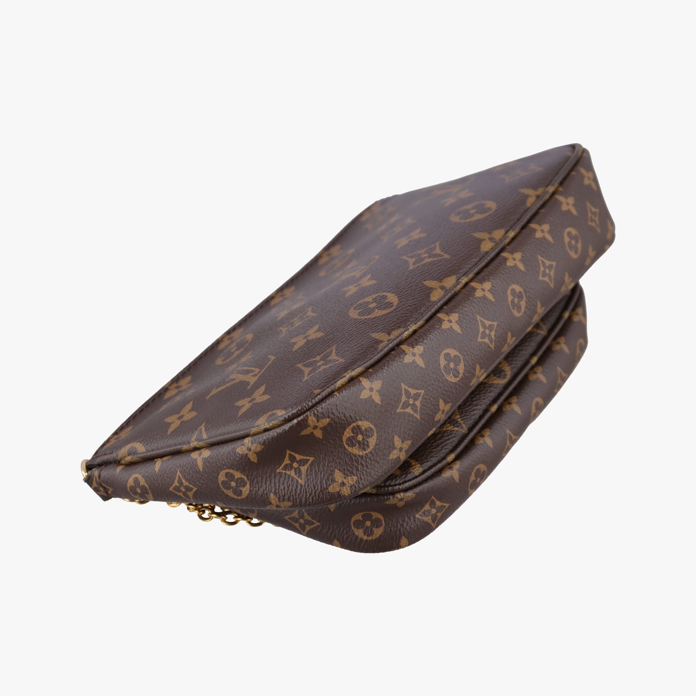 Pre-owned Louis Vuitton MULTI POCHETTE ACCESSOIRES MARRON×ROSE CLAIRE Monogram Canvas M44840 shoulderbag | stylenewstar