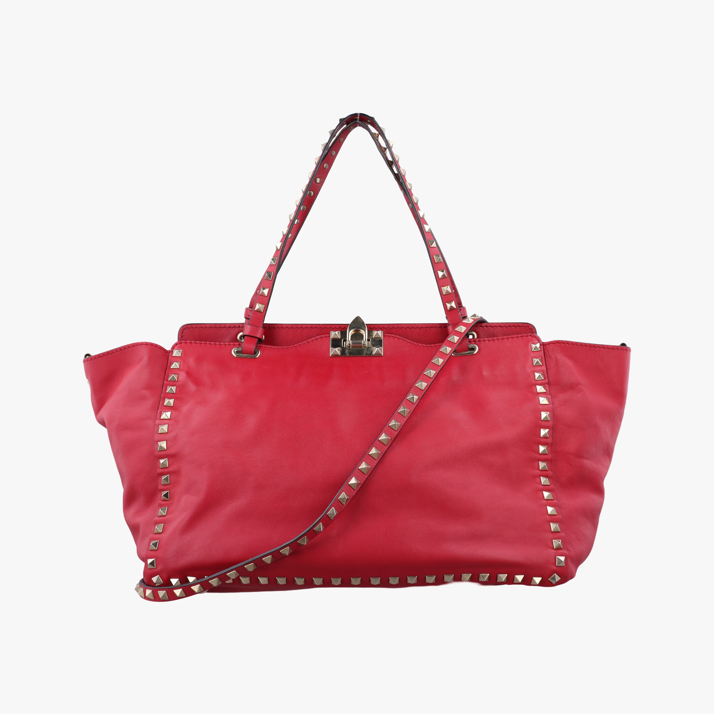 Vintage Valentino Rockstud Red Leather  shoulderbag | stylenewstar
