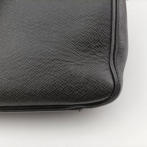 Pre-owned Louis Vuitton Porto Document Business MM Black Taiga M32721 handbag | stylenewstar