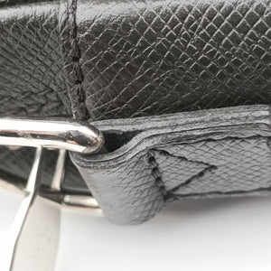 Pre-owned Louis Vuitton Porto Document Business MM Black Taiga M32721 handbag | stylenewstar