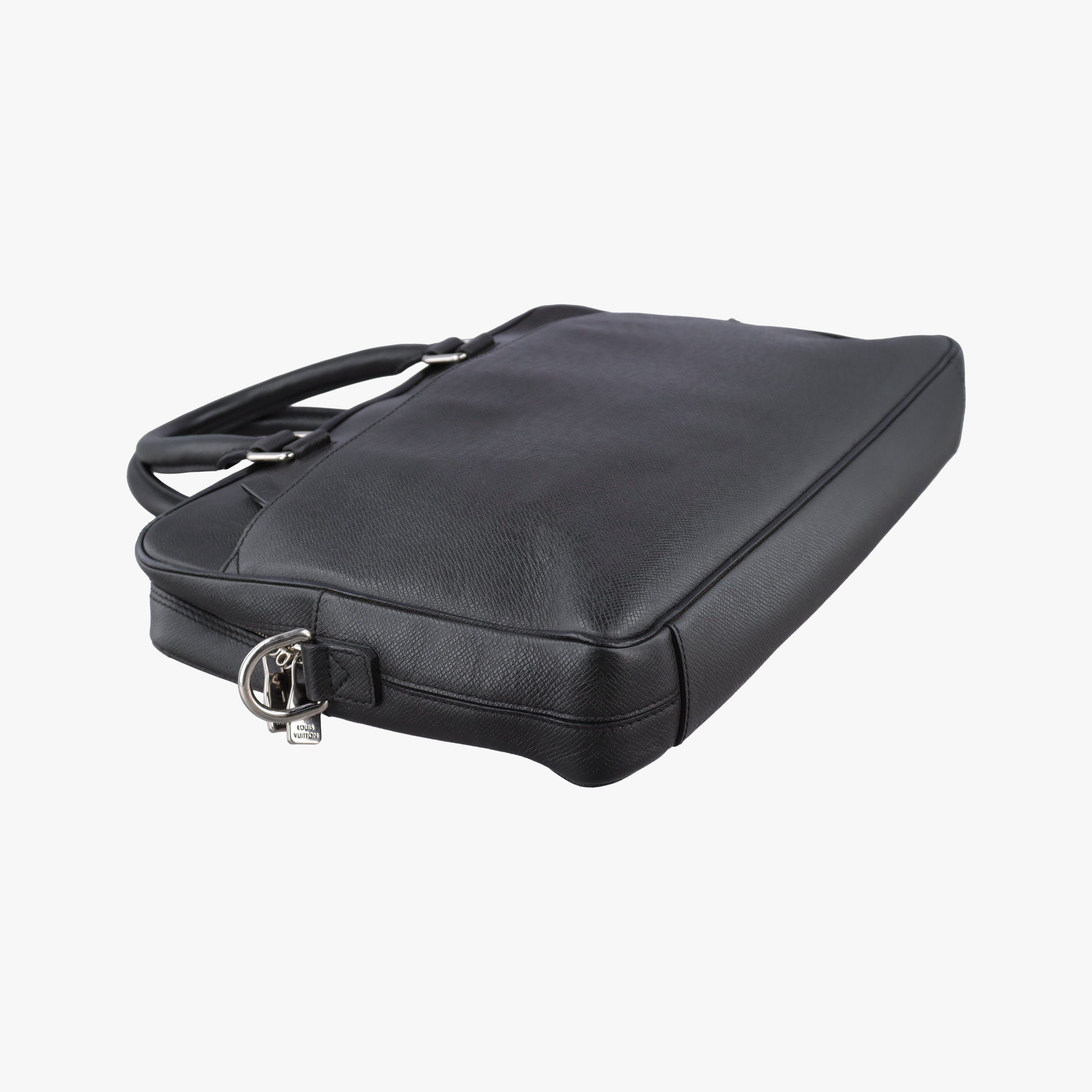 Pre-owned Louis Vuitton Porto Document Business MM Black Taiga M32721 handbag | stylenewstar