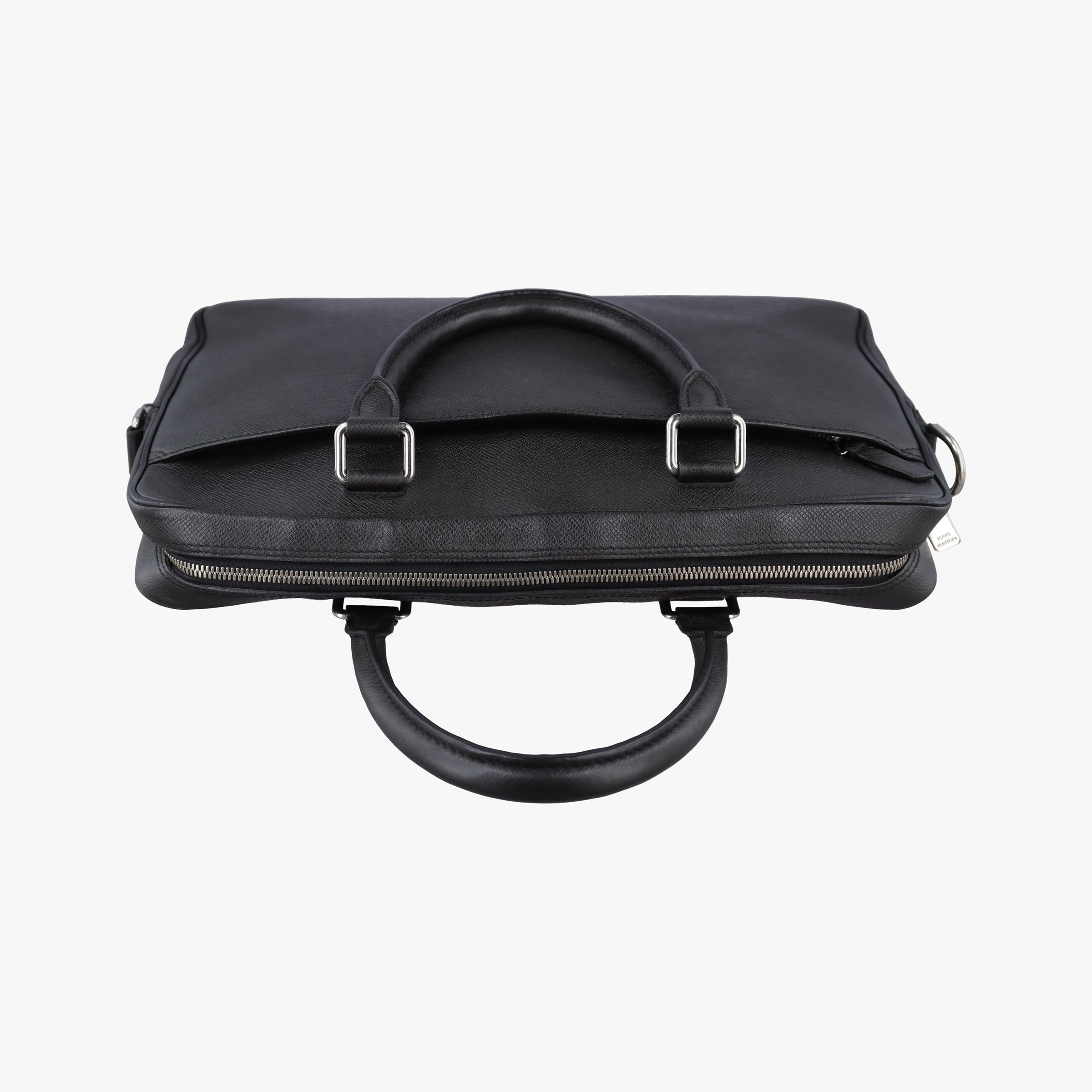 Pre-owned Louis Vuitton Porto Document Business MM Black Taiga M32721 handbag | stylenewstar