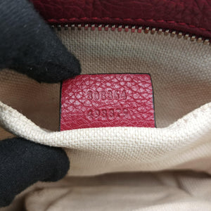 Pre-owned Gucci Soho Burgundy Leather 308364 shoulderbag | stylenewstar