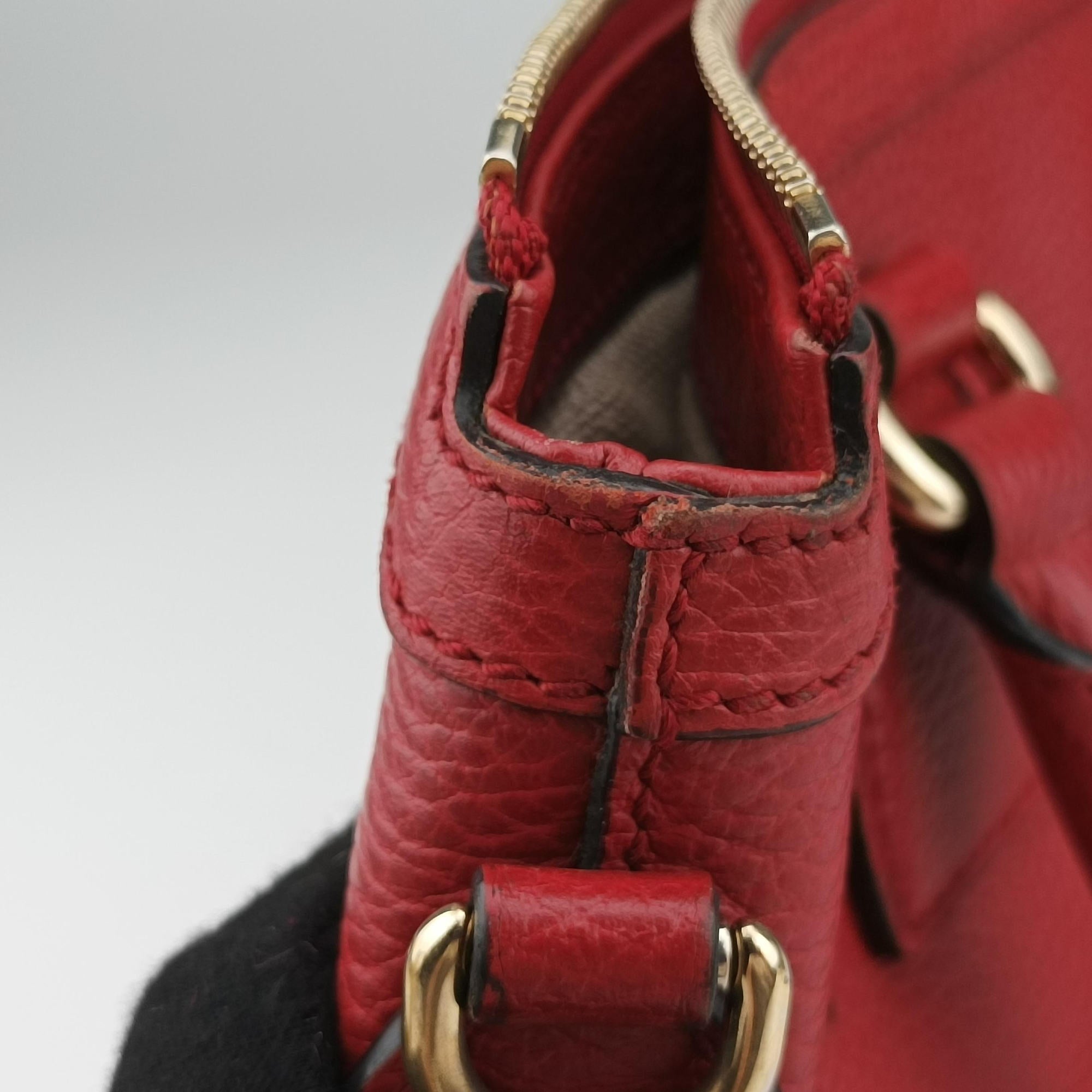 Secondhand Gucci interlocking G Charmy Red Leather 449659 shoulderbag | stylenewstar