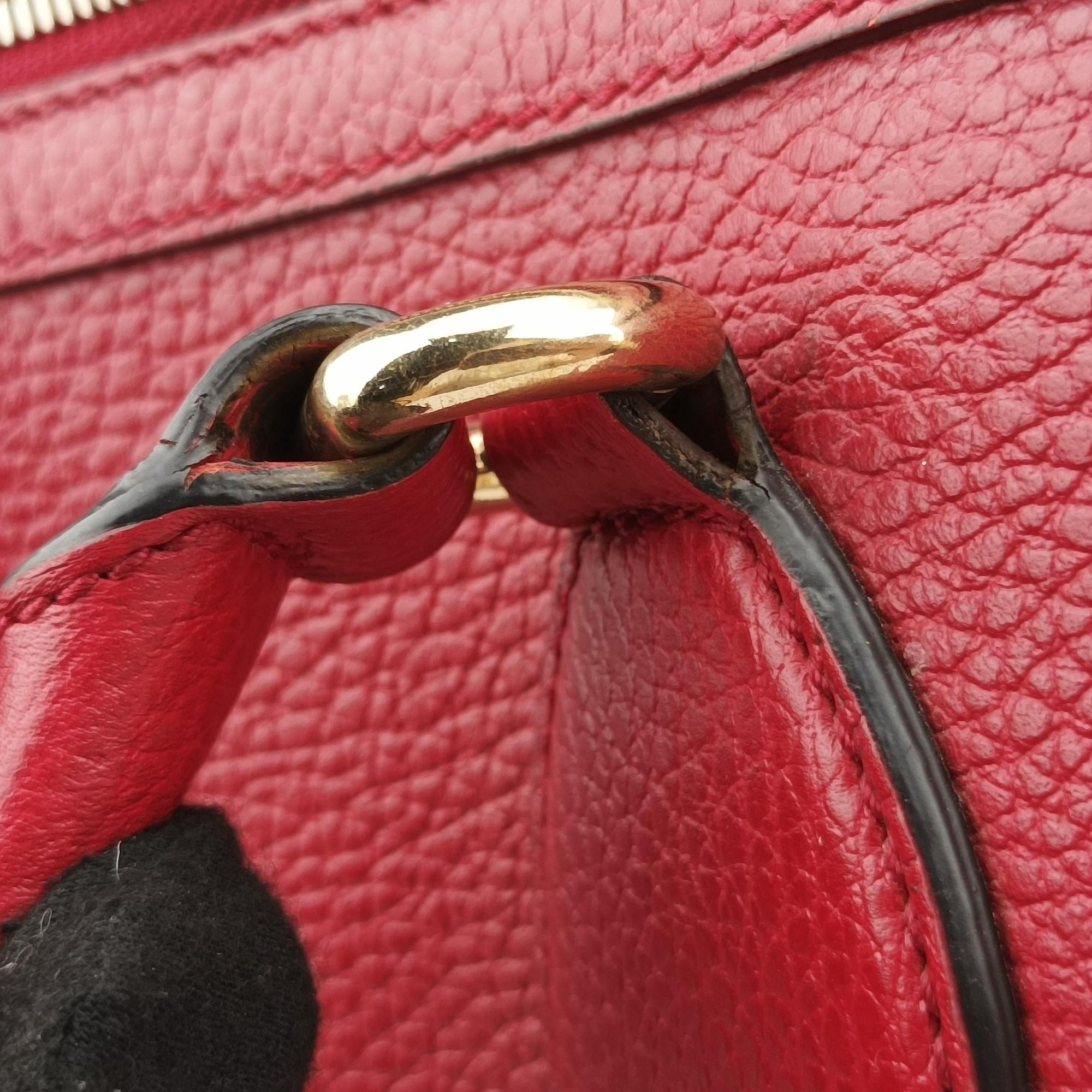 Secondhand Gucci interlocking G Charmy Red Leather 449659 shoulderbag | stylenewstar