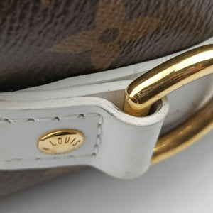 Secondhand Louis Vuitton Speedy Bandouliere 25 brown×white Monogram Canvas×calf leather M20754 shoulderbag | stylenewstar