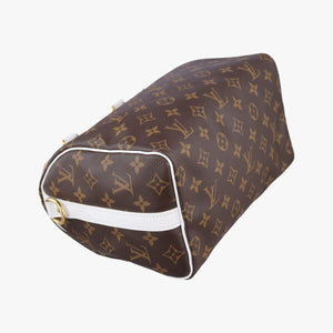 Secondhand Louis Vuitton Speedy Bandouliere 25 brown×white Monogram Canvas×calf leather M20754 shoulderbag | stylenewstar