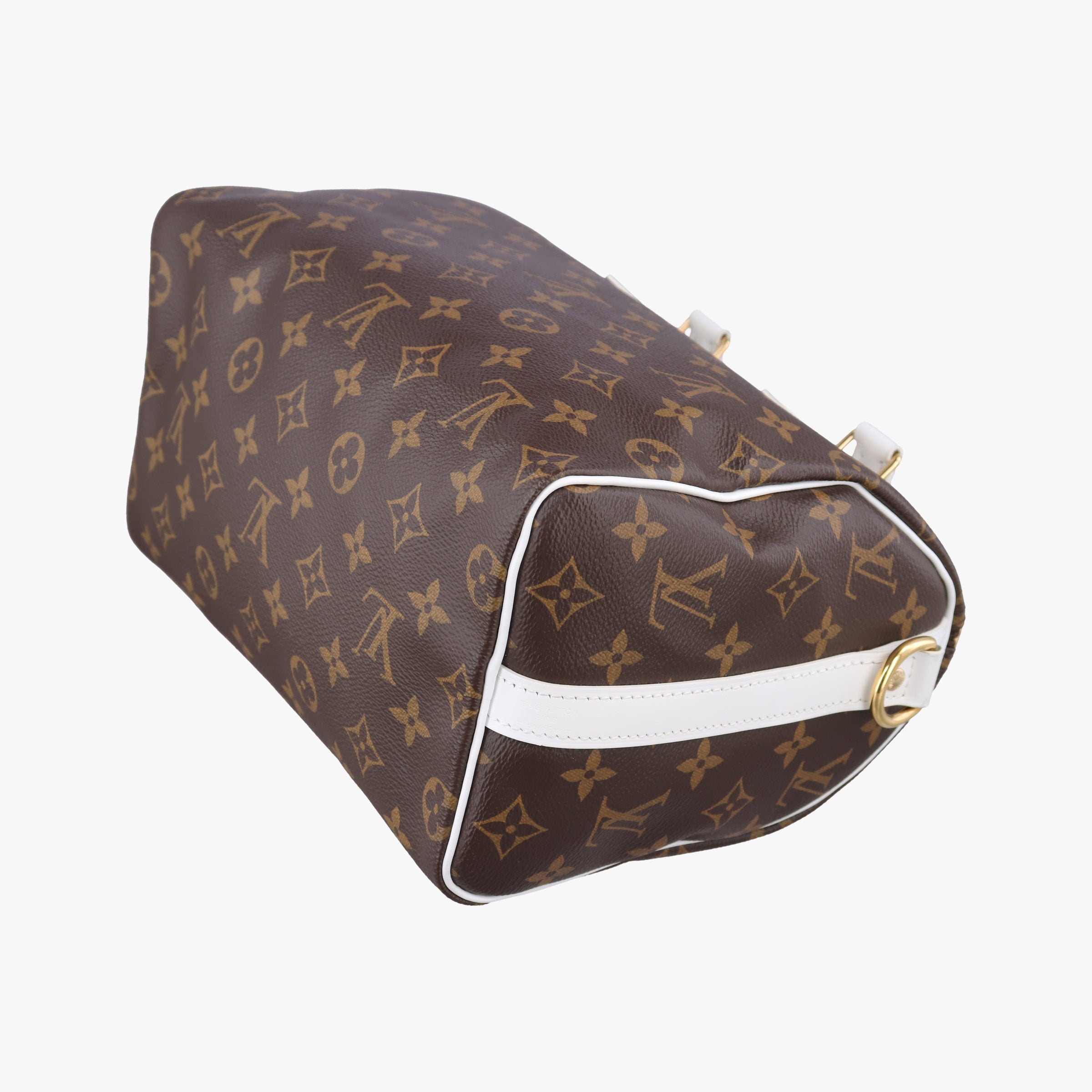 Secondhand Louis Vuitton Speedy Bandouliere 25 brown×white Monogram Canvas×calf leather M20754 shoulderbag | stylenewstar