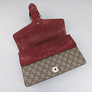 Pre-owned Gucci Dionysus Beige×Red×Multicolour PVC coated canvas × suede 400249 shoulderbag | stylenewstar