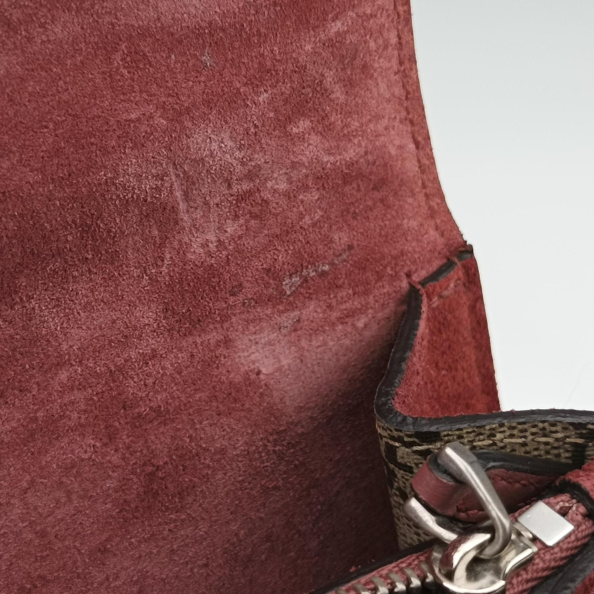Pre-owned Gucci Dionysus Beige×Red×Multicolour PVC coated canvas × suede 400249 shoulderbag | stylenewstar