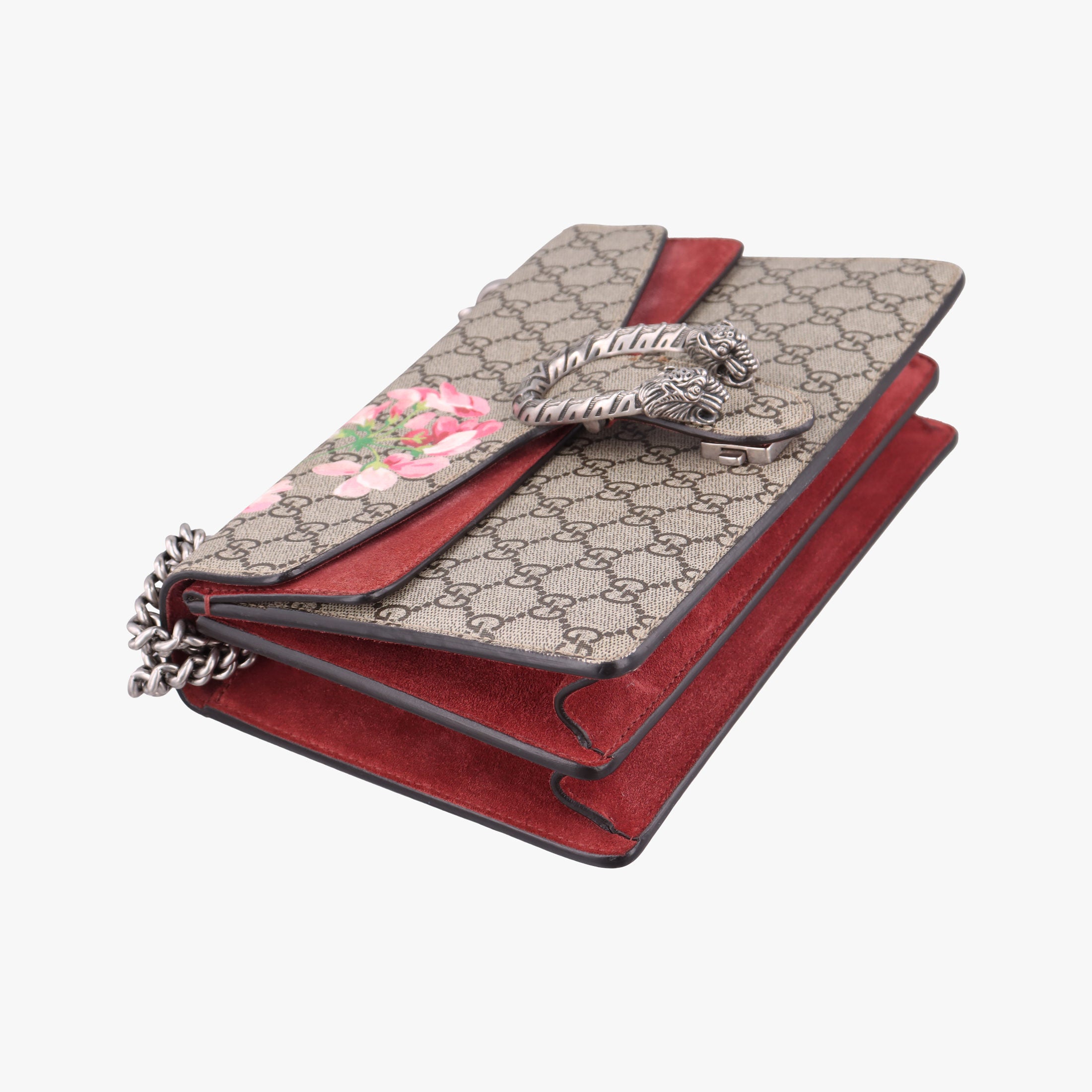 Pre-owned Gucci Dionysus Beige×Red×Multicolour PVC coated canvas × suede 400249 shoulderbag | stylenewstar
