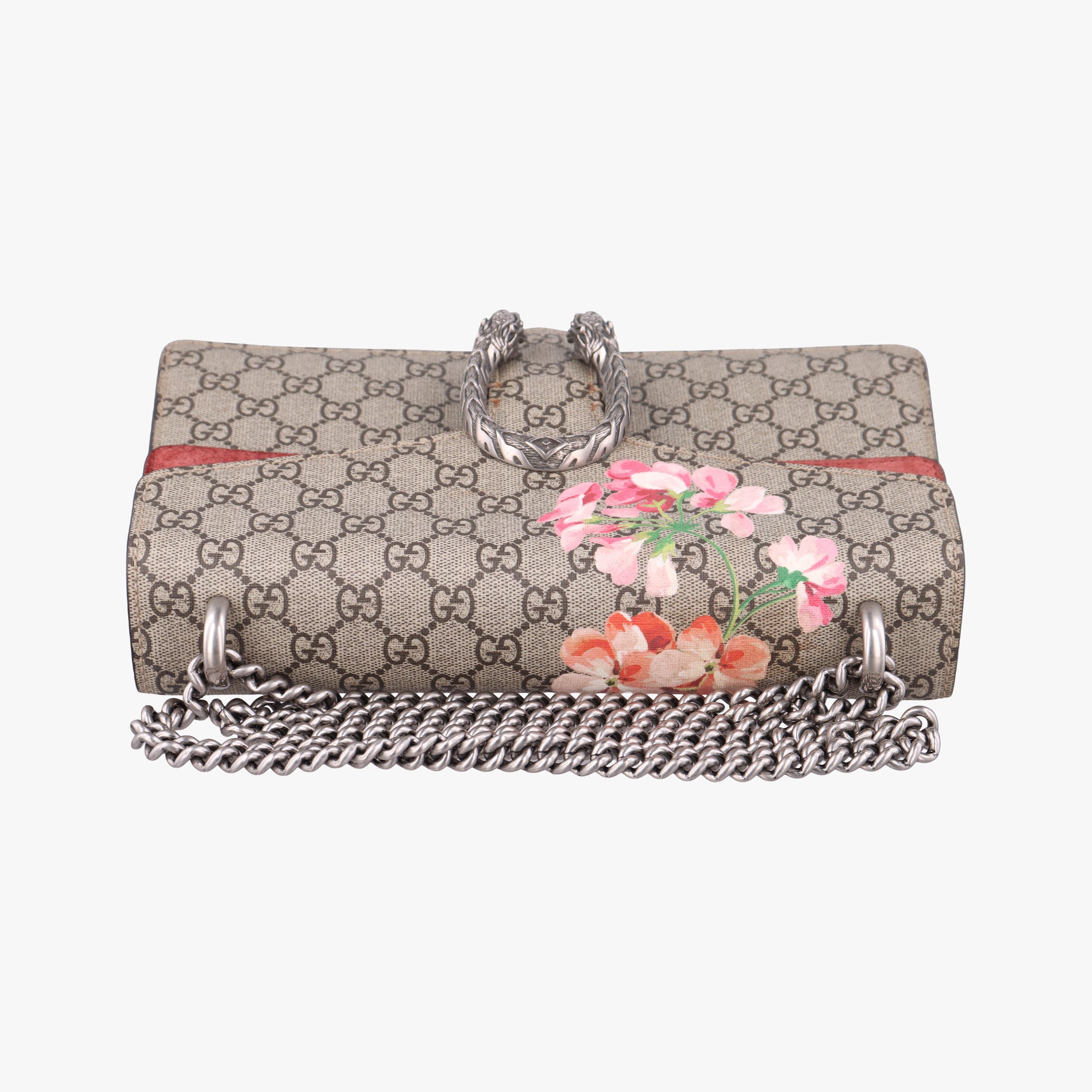 Pre-owned Gucci Dionysus Beige×Red×Multicolour PVC coated canvas × suede 400249 shoulderbag | stylenewstar
