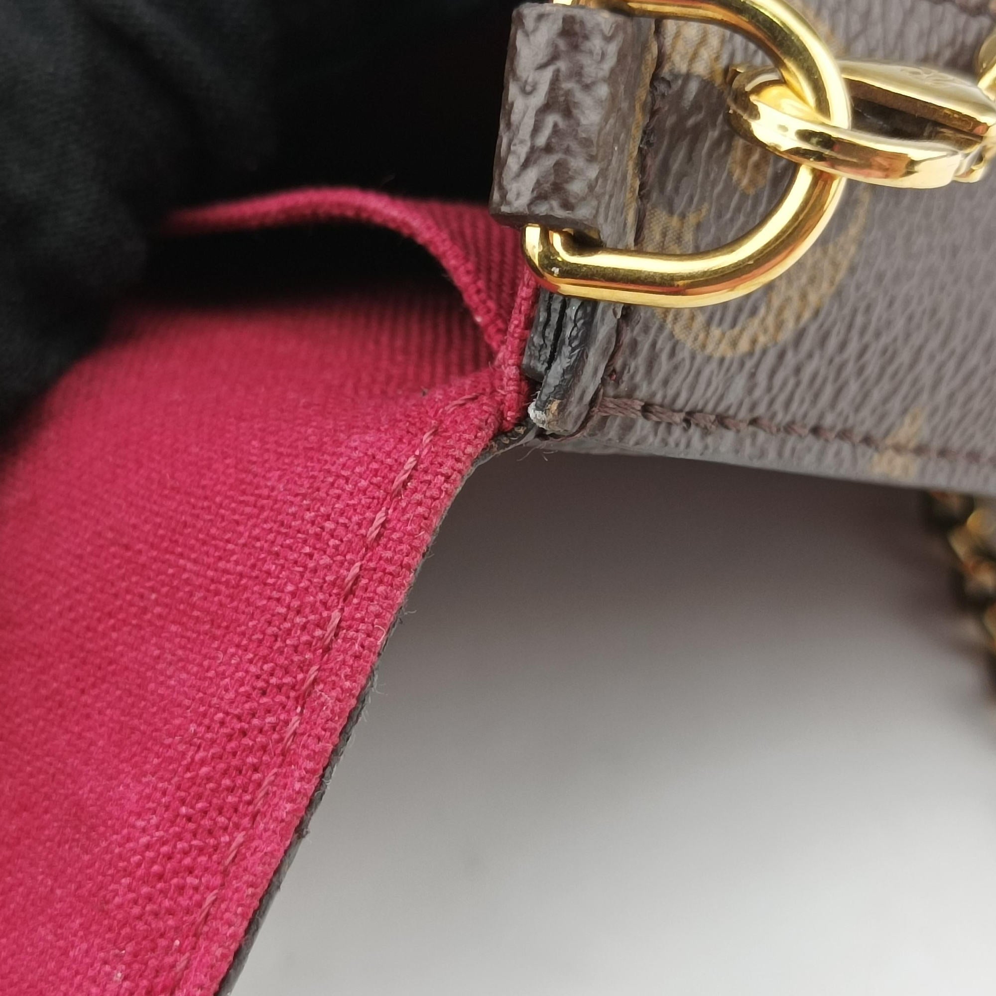 Pre-owned Louis Vuitton Pochette Felicie Brown Monogram Canvas M61276 shoulderbag | stylenewstar
