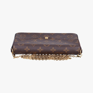 Pre-owned Louis Vuitton Pochette Felicie Brown Monogram Canvas M61276 shoulderbag | stylenewstar