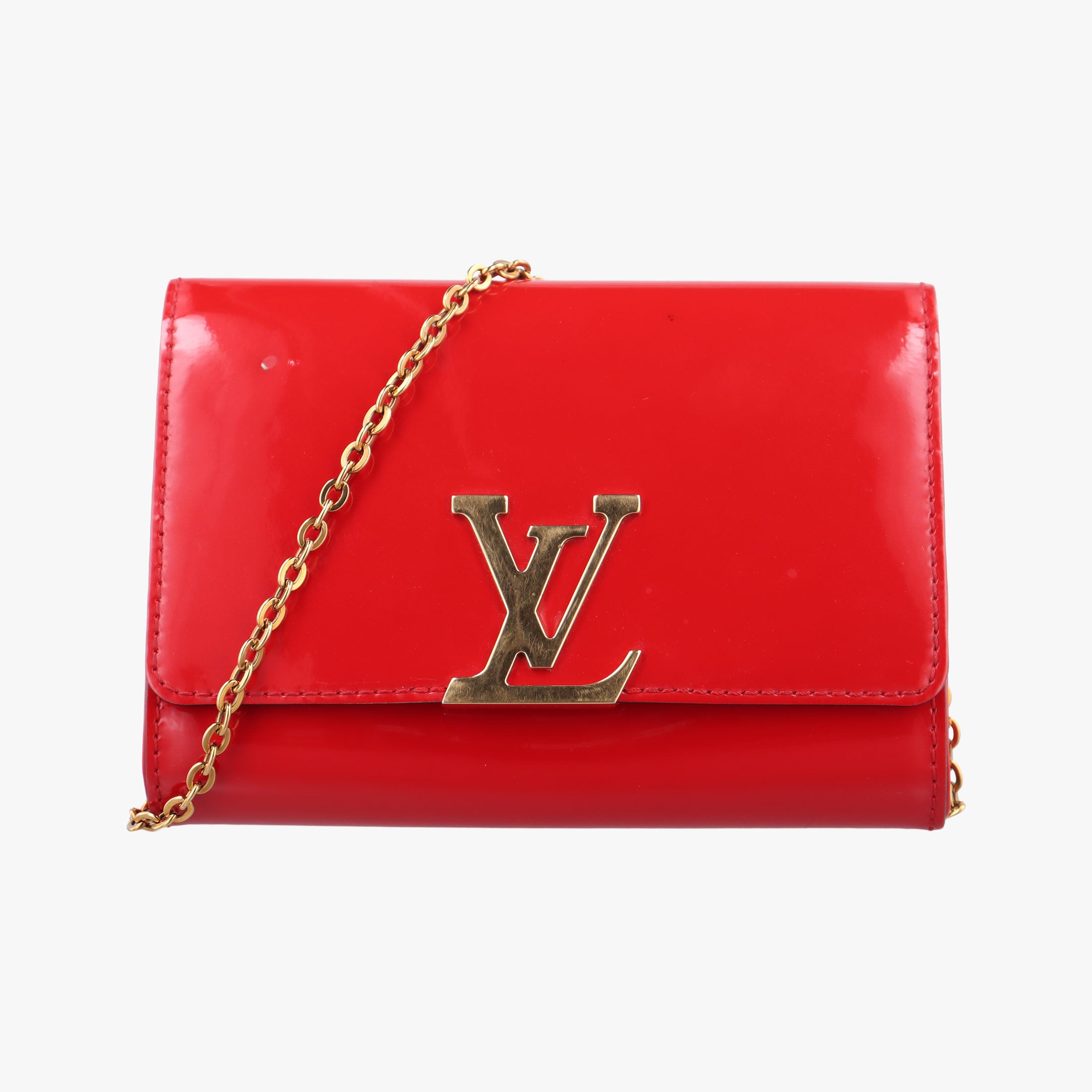 Pre-owned Louis Vuitton Louise PM CERISE Vernis M64550 shoulderbag | stylenewstar