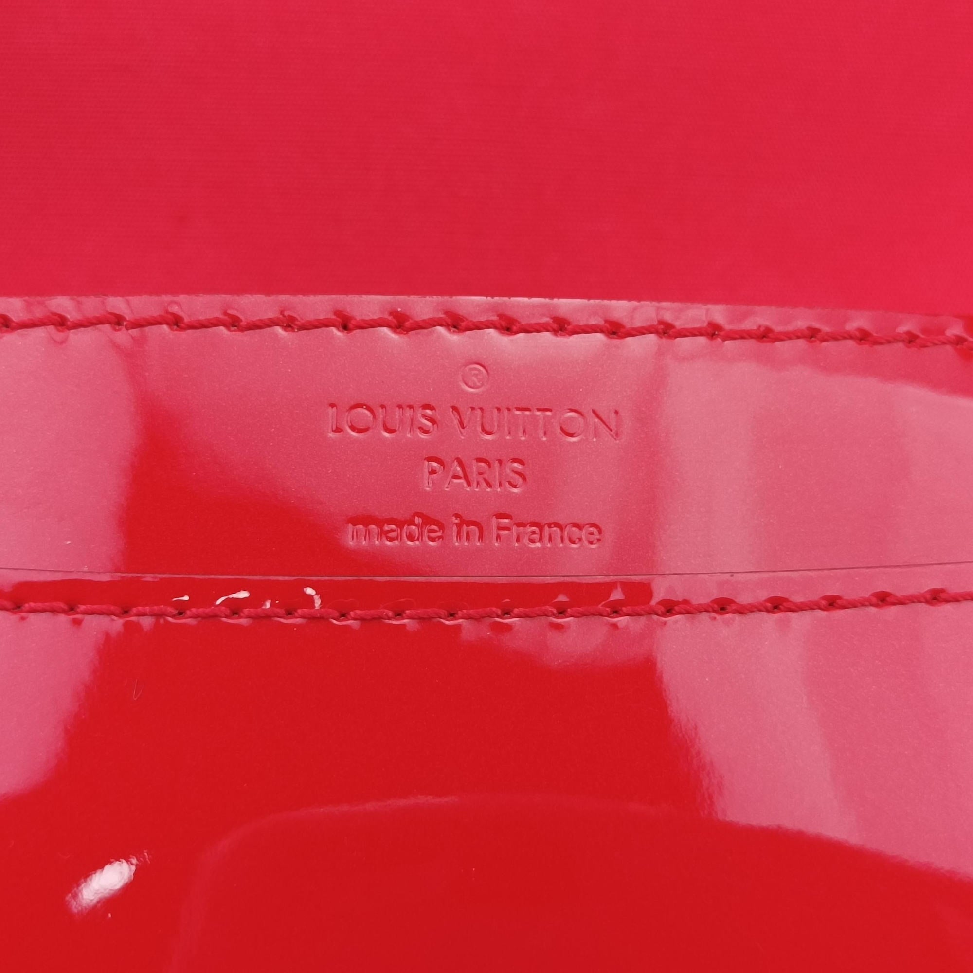 Pre-owned Louis Vuitton Louise PM CERISE Vernis M64550 shoulderbag | stylenewstar