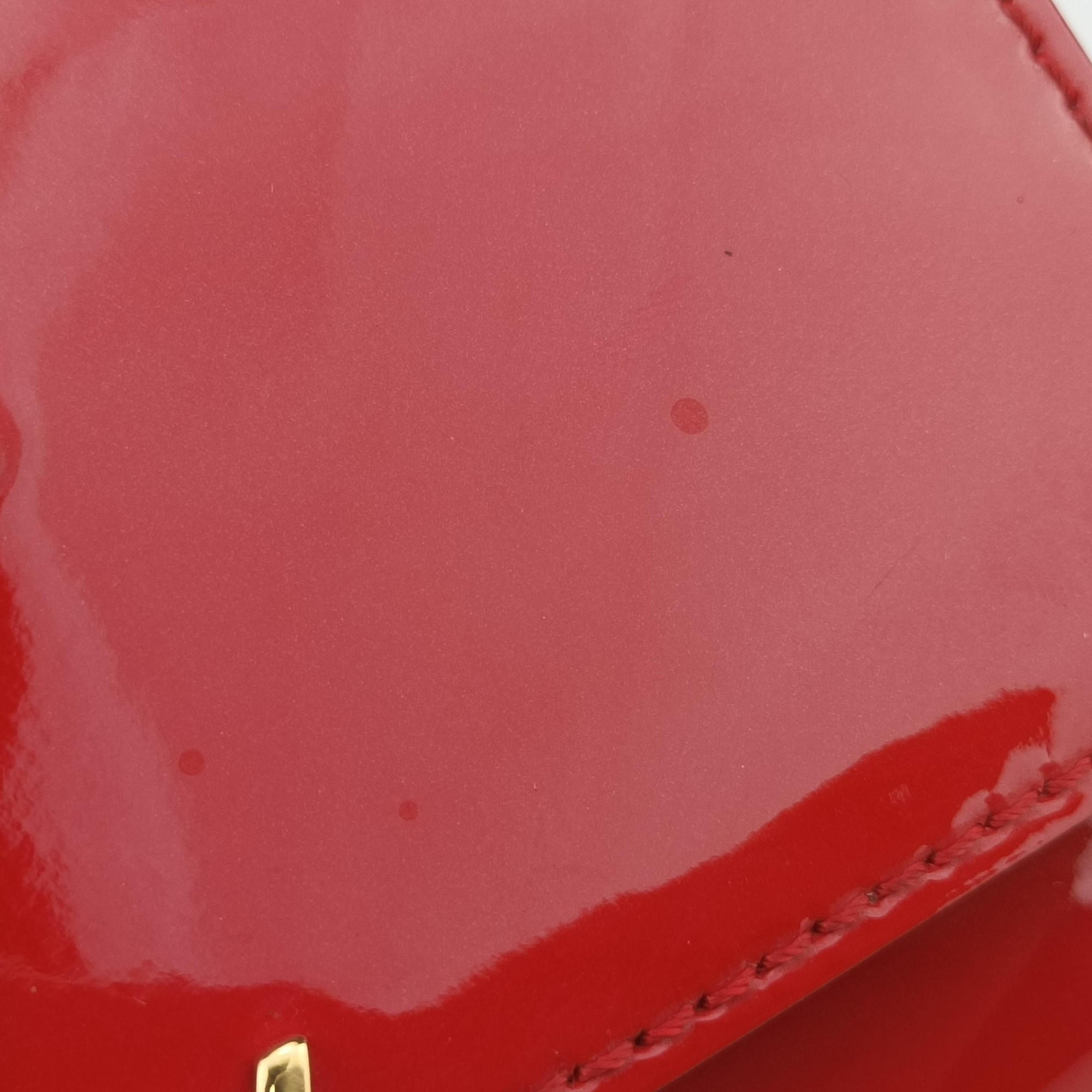 Pre-owned Louis Vuitton Louise PM CERISE Vernis M64550 shoulderbag | stylenewstar