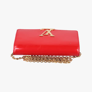 Pre-owned Louis Vuitton Louise PM CERISE Vernis M64550 shoulderbag | stylenewstar
