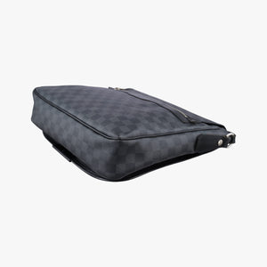 Pre-owned Louis Vuitton DANIEL MM Noir Damier Graphite N58029 shoulderbag | stylenewstar