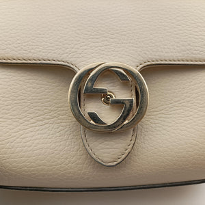 Pre-owned Gucci Interlocking G White Leather 607720 shoulderbag | stylenewstar