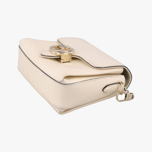 Pre-owned Gucci Interlocking G White Leather 607720 shoulderbag | stylenewstar