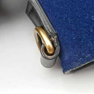 Pre-owned Celine Luggage Mini Shopper Beige×black×blue Suede × leather  shoulderbag | stylenewstar