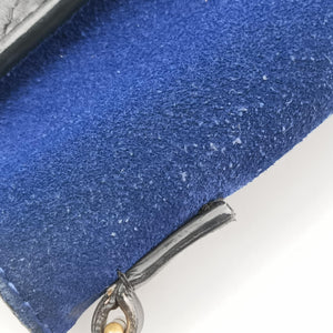 Pre-owned Celine Luggage Mini Shopper Beige×black×blue Suede × leather  shoulderbag | stylenewstar