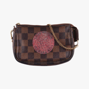 Pre-owned Louis Vuitton T&B Mini Pochette Accessoires EBENE×multi Damier Canvas N58011 handbag | stylenewstar