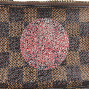 Pre-owned Louis Vuitton T&B Mini Pochette Accessoires EBENE×multi Damier Canvas N58011 handbag | stylenewstar
